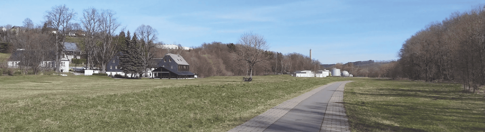 Natur, Landschaft, Fahrradweg, hinter RauMa